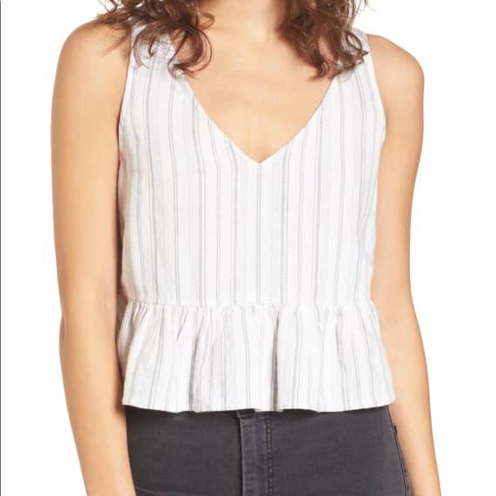 BP Cutout Peplum Tank Top